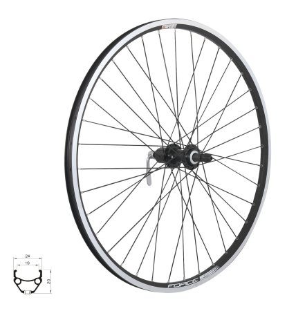 Etriere frana - Roată Spate Mach 1, 559 x 19C, QR, v-brake