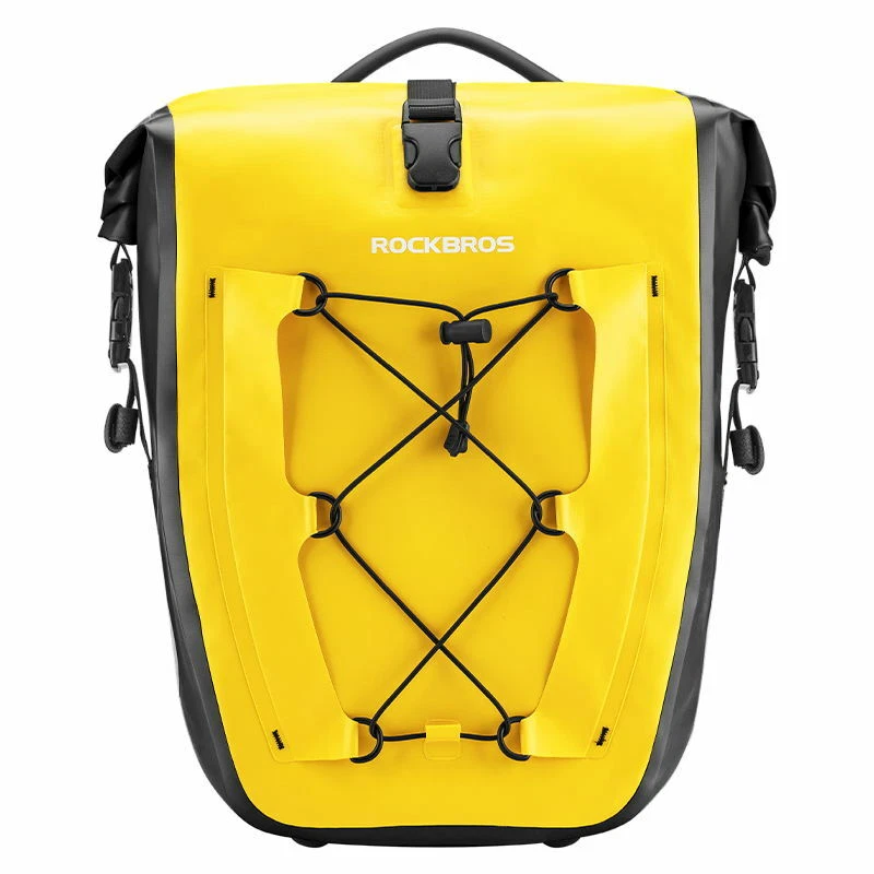 Accesorii - ROCKBROS Geantă pentru bicicletă 25L-32L, prindere laterala 100% impermeabilă, galbena
