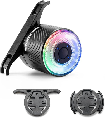 Accesorii - ROCKBROS Lumină inteligentă spate pentru bicicletă, senzor de frână, pornire