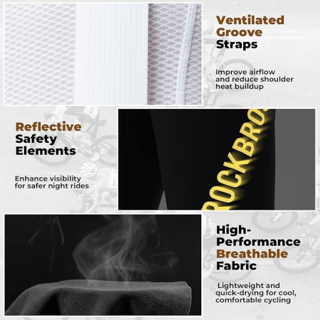 ROCKBROS Pantaloni scurți cu bretele pentru bărbați, L [1]