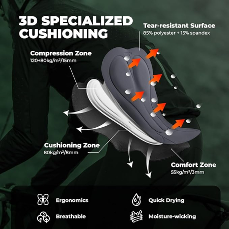 ROCKBROS Pantaloni scurți cu bretele pentru bărbați, L [3]