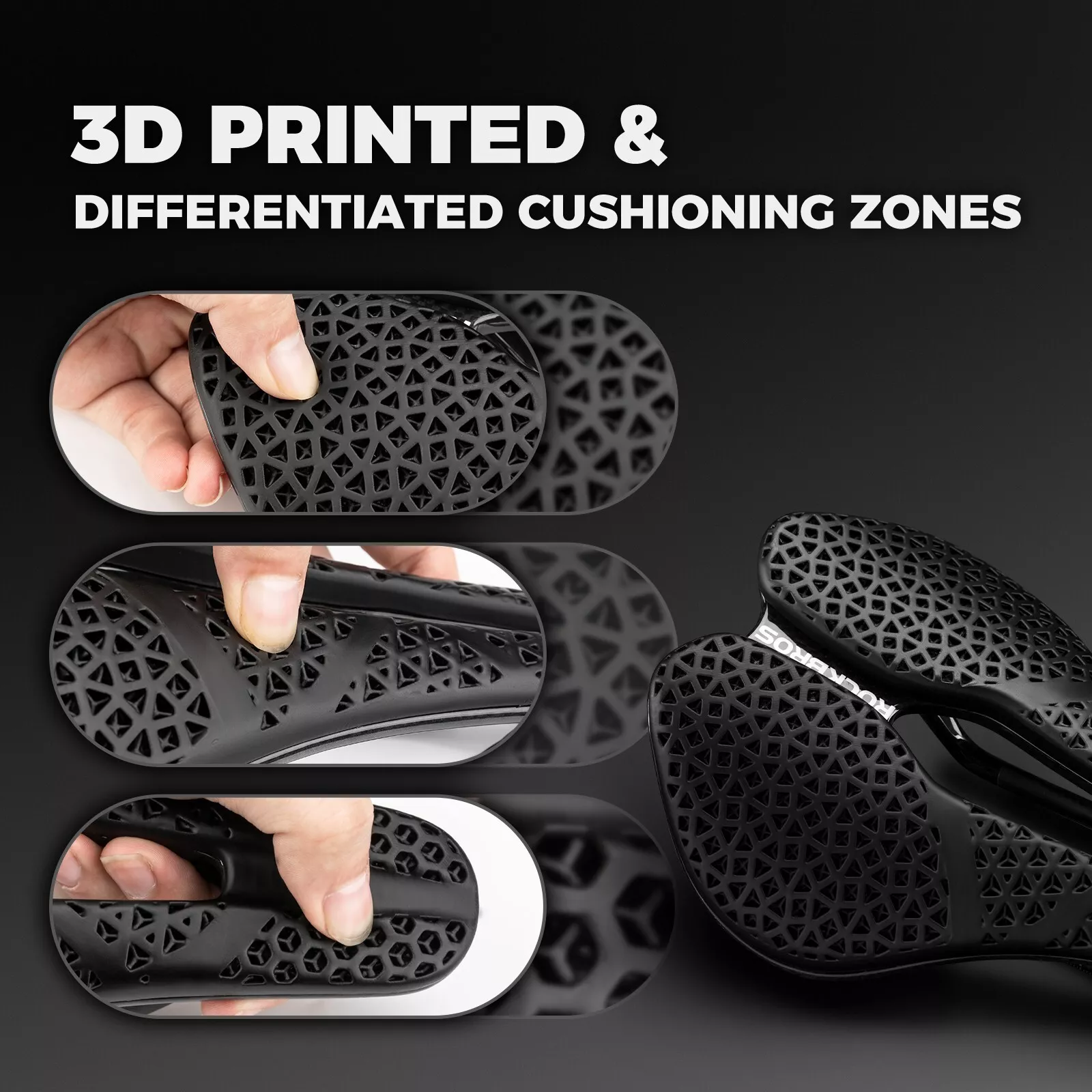 Șa de bicicletă ROCKBROS, imprimată 3D, Carbon [5]