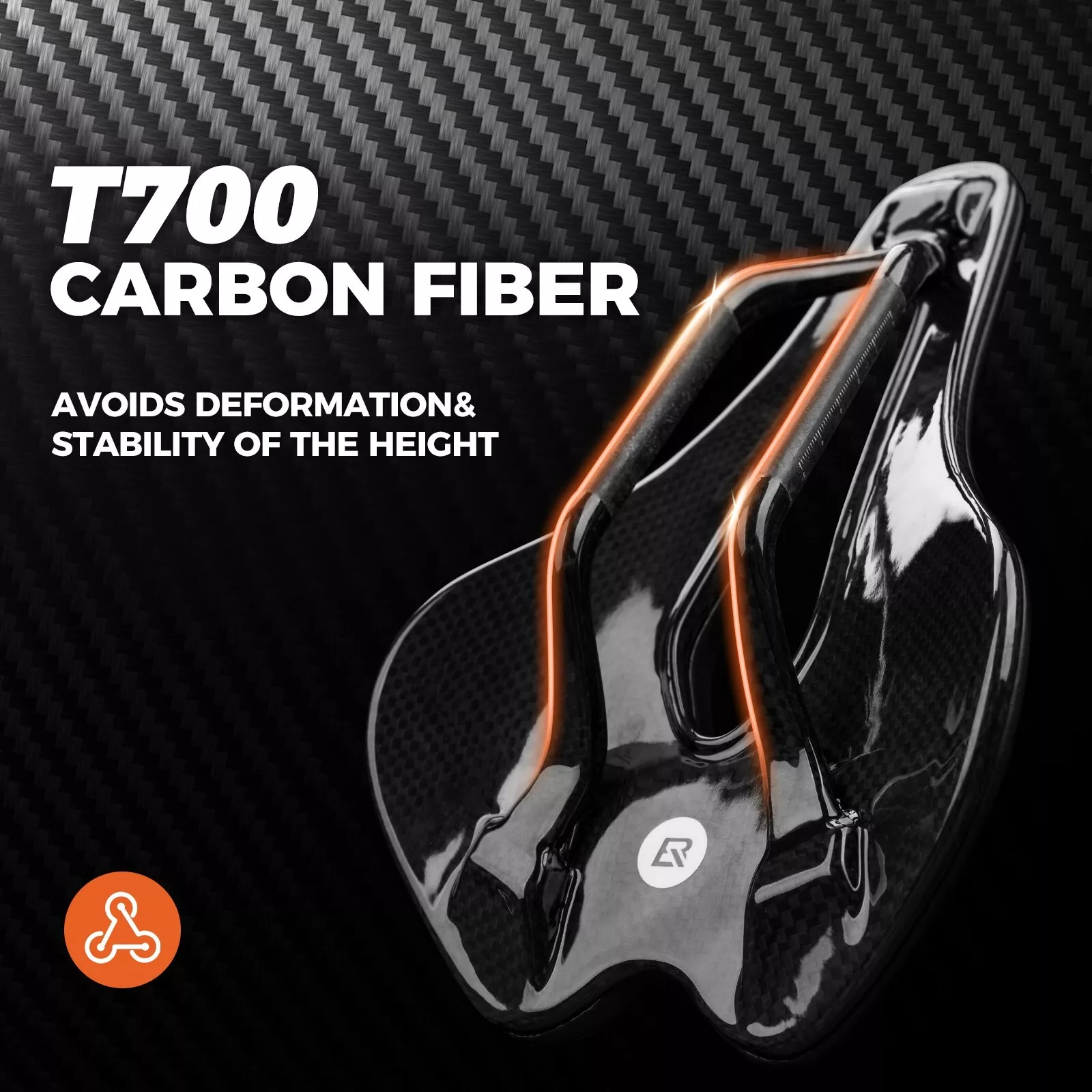 Șa de bicicletă ROCKBROS, imprimată 3D, Carbon [2]