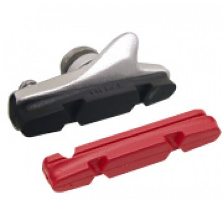 Piese - Saboti frana Fibrax, cu rezerva interschimbabila, rosu, 1 pereche