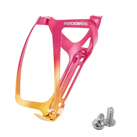 Suport bidon - Suport bidon Rockbros, rosu-auriu, aluminiu