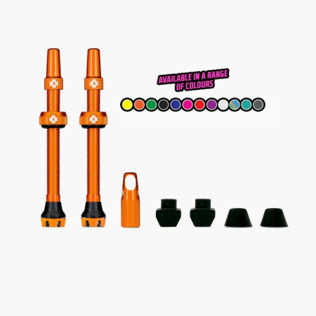 Intretinere bicicleta - Valve tubeless Muc-Off Tubeless Valves V2 60mm Portocaliu