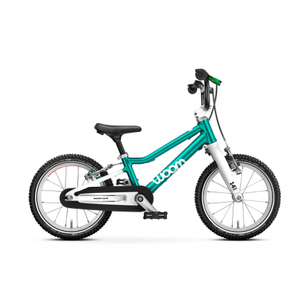 Biciclete copii - Bicicleta copii Woom 2 Go cu roti 14" verde Metallic Turquoise Petrol