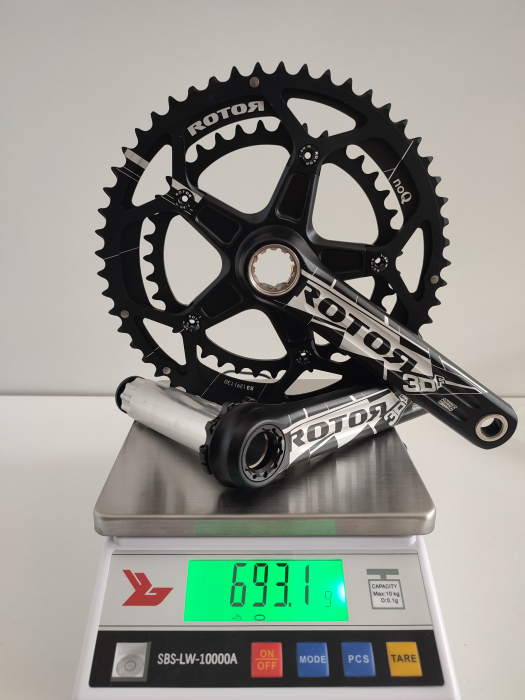 (2x11) Rotor 3DF BB30, 53/39T BCD130, 172.5mm, Negru, pedalier, angreanaj [2]