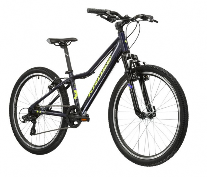 Bicicleta Copii Kross Hexagon JR 1.0, 24x12, Navy/YellowFluo [3]