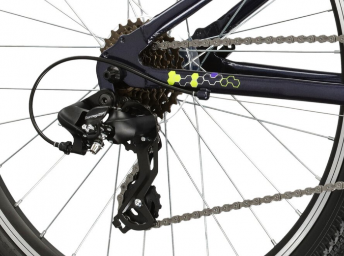 Bicicleta Copii Kross Hexagon JR 1.0, 24x12, Navy/YellowFluo [5]