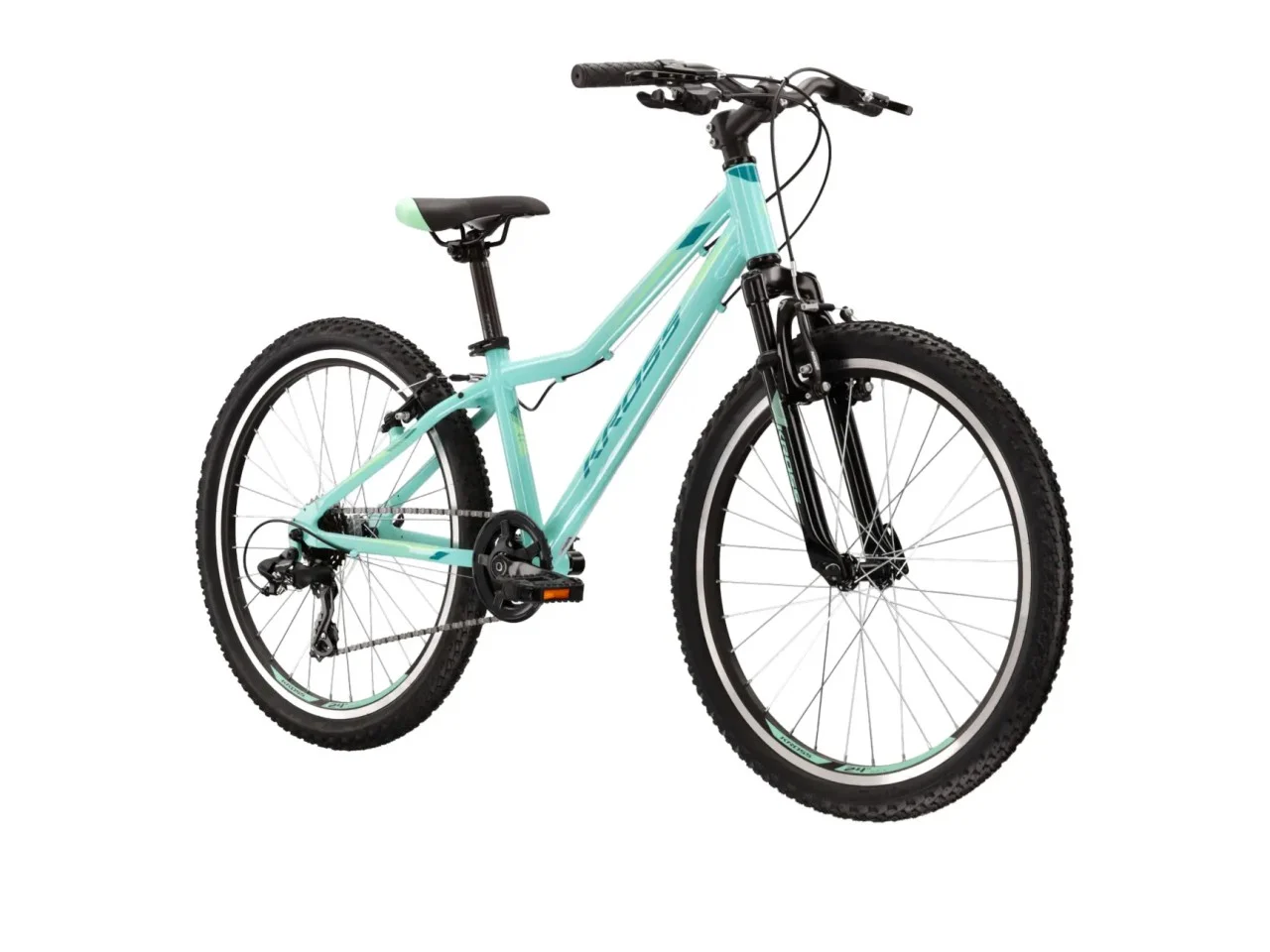 Bicicleta Copii Kross Lea JR 1.0, 24x12, Turcoaz/Verde [3]