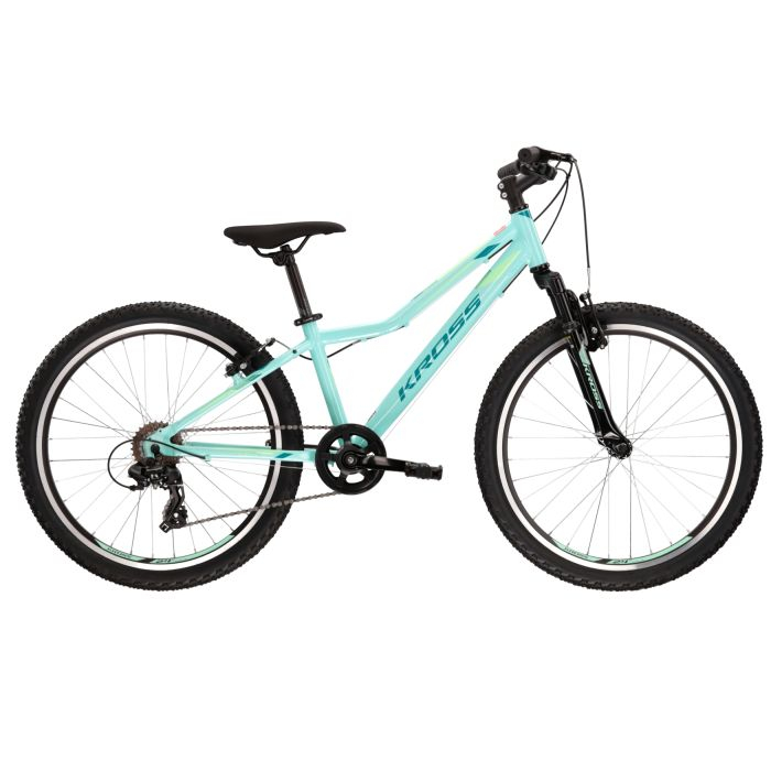 Bicicleta Copii Kross Lea JR 1.0, 24x12, Turcoaz/Verde [1]