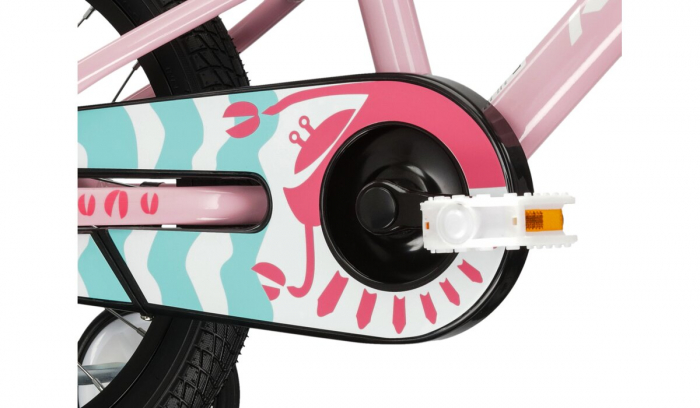 Bicicleta Copii Kross Mini 4.0, 16x10, Roz/Alb/Turcoaz [6]