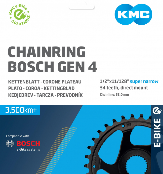 Foaie KMC Ebike, 12v,  Bosch CX Gen 4, Direct Mount, 34T Boost [2]