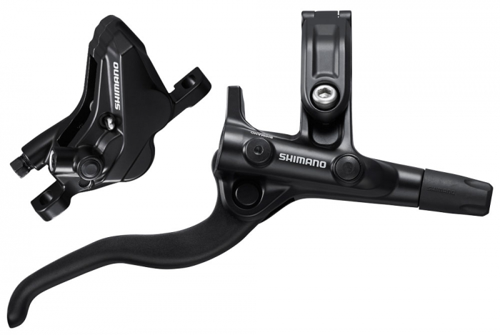 Frana Disc Fata Shimano Deore, 4 pistoane, Maneta BL-M4100(Stanga), Etrier BR-MT420, Conducta 95cm, Asamblata [1]
