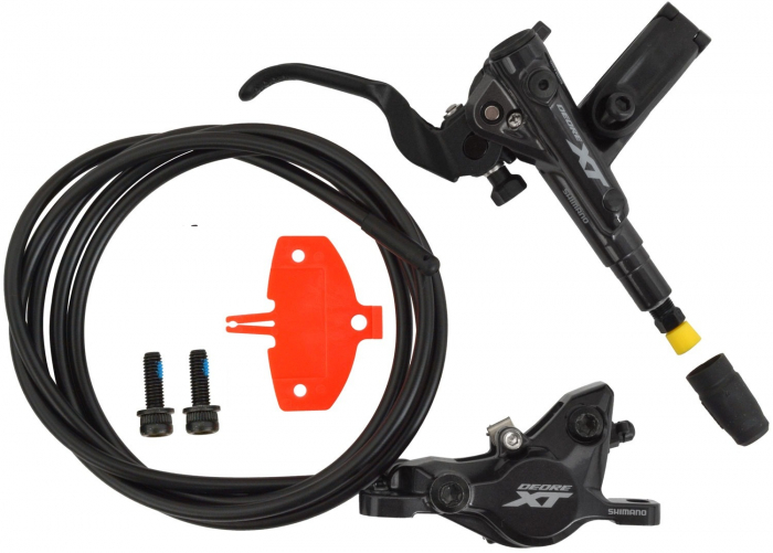 Frana Disc Fata Shimano Deore XT,2 pistoane, Maneta BL-M8100(Stanga), Etrier BR-M8100, Conducta 170cm, JKIT [2]