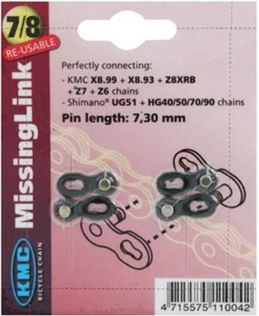 Lanțuri - 2buc Zale Rapide 8/7v KMC MissingLink CL573 reutilizabile