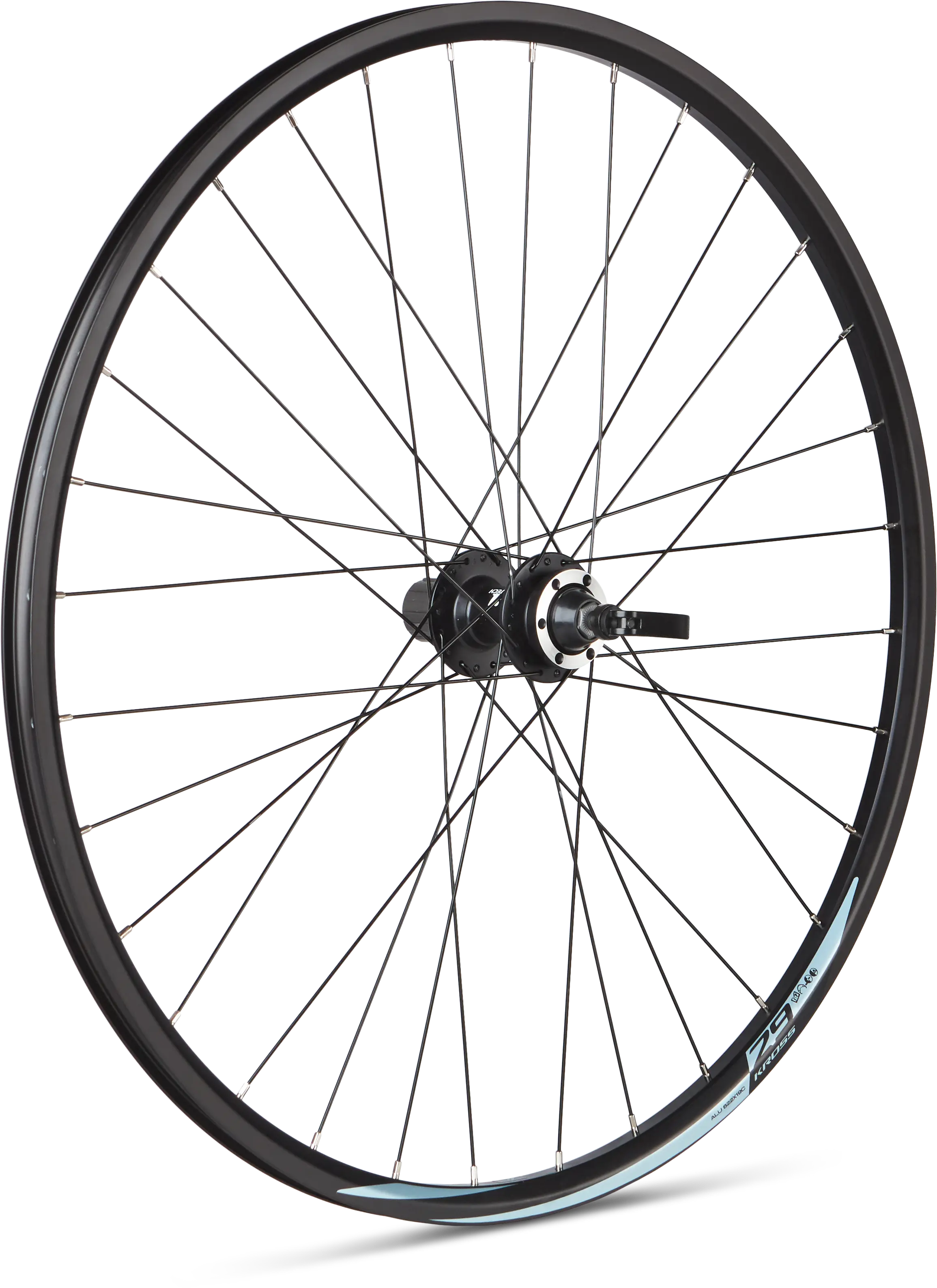 Roți - (29") Kross Level Disc, Negru/Albastru, Caseta Shimano HG