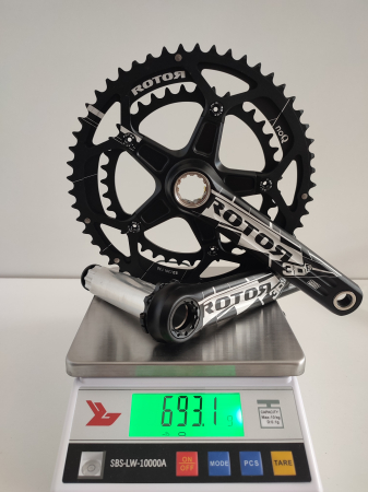 (2x11) Rotor 3DF BB30, 53/39T BCD130, 172.5mm, Negru, pedalier, angreanaj [1]