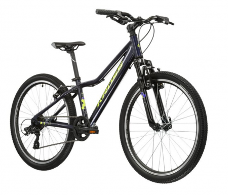 Bicicleta Copii Kross Hexagon JR 1.0, 24x12, Navy/YellowFluo [2]