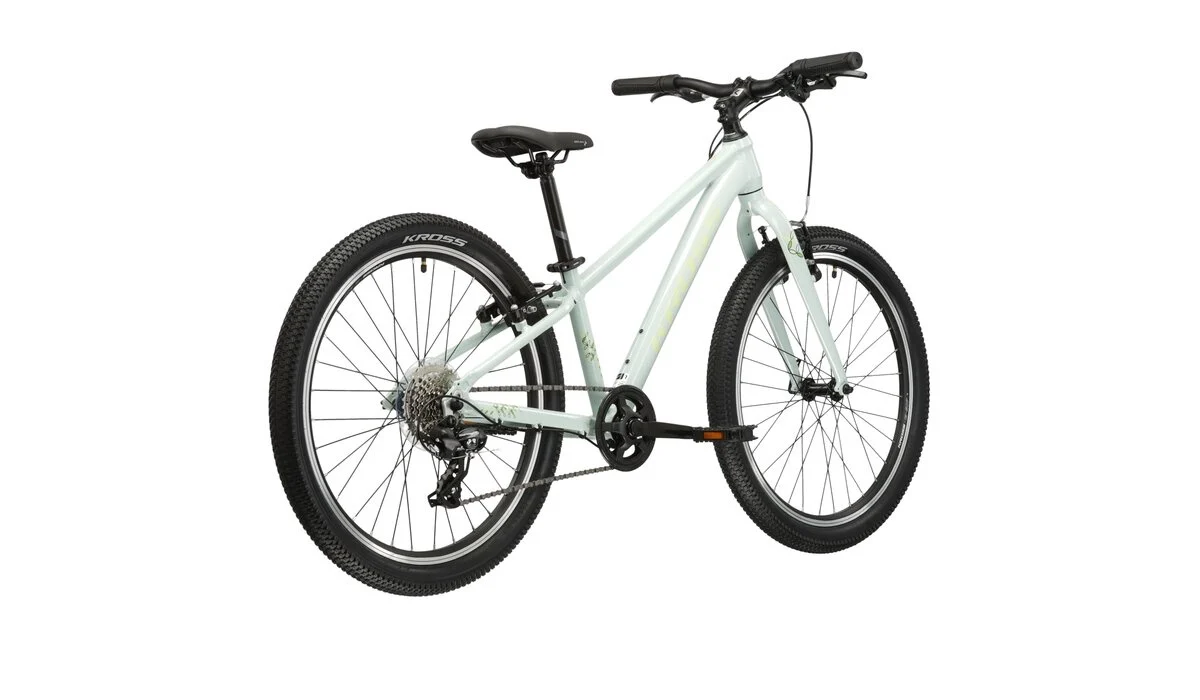 Bicicleta Copii Kross Lea JR 1.0, 24x12, Menta/Galben [1]
