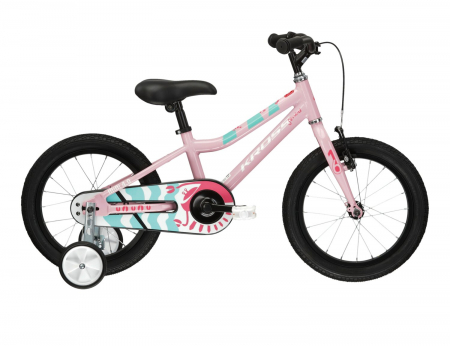 Biciclete - Bicicleta Copii Kross Mini 4.0, 16x10, Roz/Alb/Turcoaz