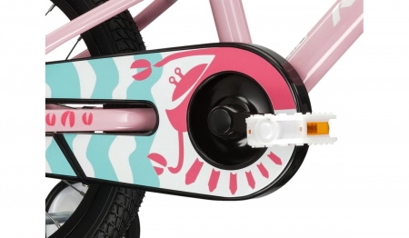 Bicicleta Copii Kross Mini 4.0, 16x10, Roz/Alb/Turcoaz [5]