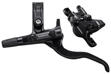 Frâne Disc - Față - Frana Disc Fata Shimano Deore, Maneta BL-M4100(Stanga), Etrier BR-MT410, Conducta 95cm, Asamblata