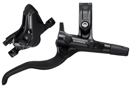 Frâne Disc - Spate - Frana Disc Fata Shimano Deore, 4 pistoane, Maneta BL-M4100(Stanga), Etrier BR-MT420, Conducta 95cm, Asamblata