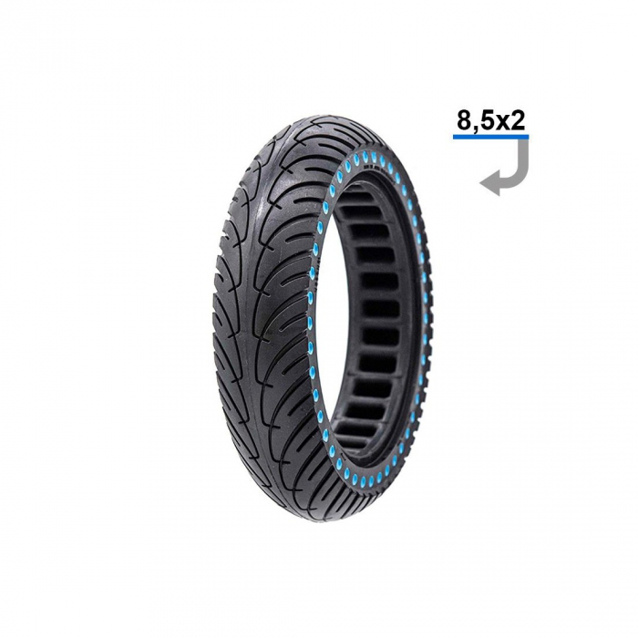 Anvelopa plina ultra-usoara 8.5x2 Negru/Albastru [1]