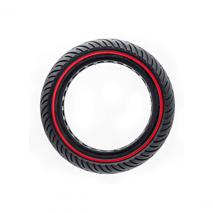 Anvelopa solida ultra-usoara 8.5x2 Negru/Rosu [4]