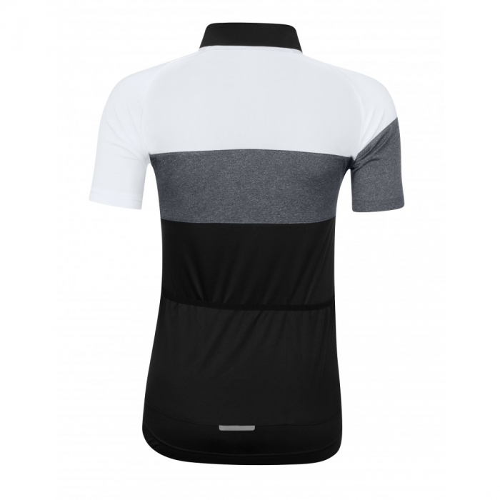 Bluza ciclism Force View Lady maneci scurte negru/alb/gri XS [2]