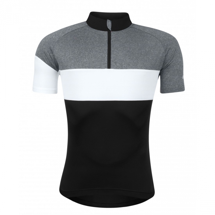 Bluza ciclism Force View maneci scurte negru/gri/alb L [1]