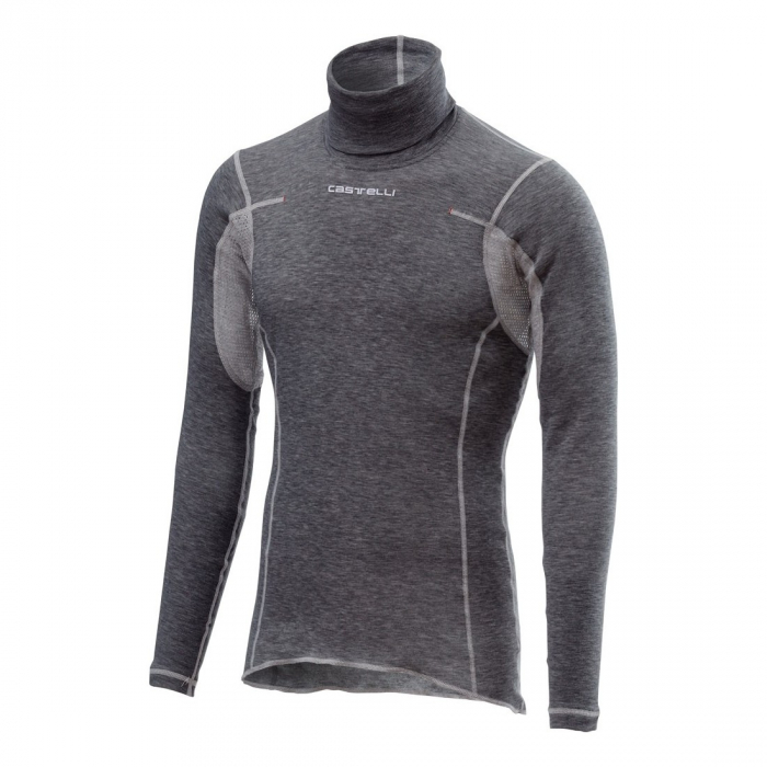Bluza de corp cu guler Castelli Flanders Neck Warm Gri XXL [2]