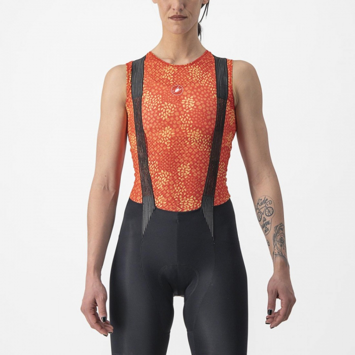 Bluza de corp fara maneci Castelli Pro Mesh 4 W SL de dama Portocaliu S [4]