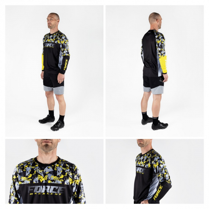 Bluza Force Reckless Maneca Lunga Black-Yellow-Grey M [4]