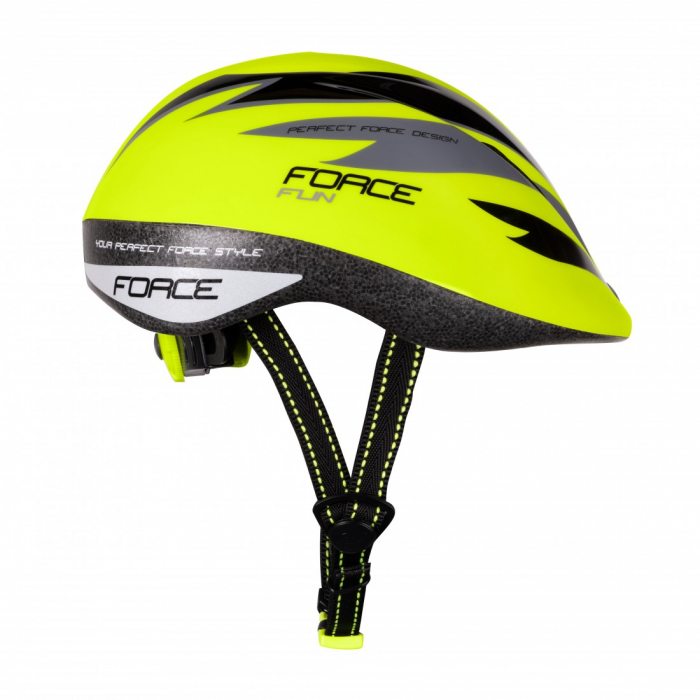 Casca copii Force FUN Stripes Fluo/Negru/Gri S (48-54 cm) [3]