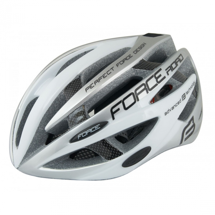 Casca FORCE ROAD Alb/gri S-M (54-58 cm) [5]