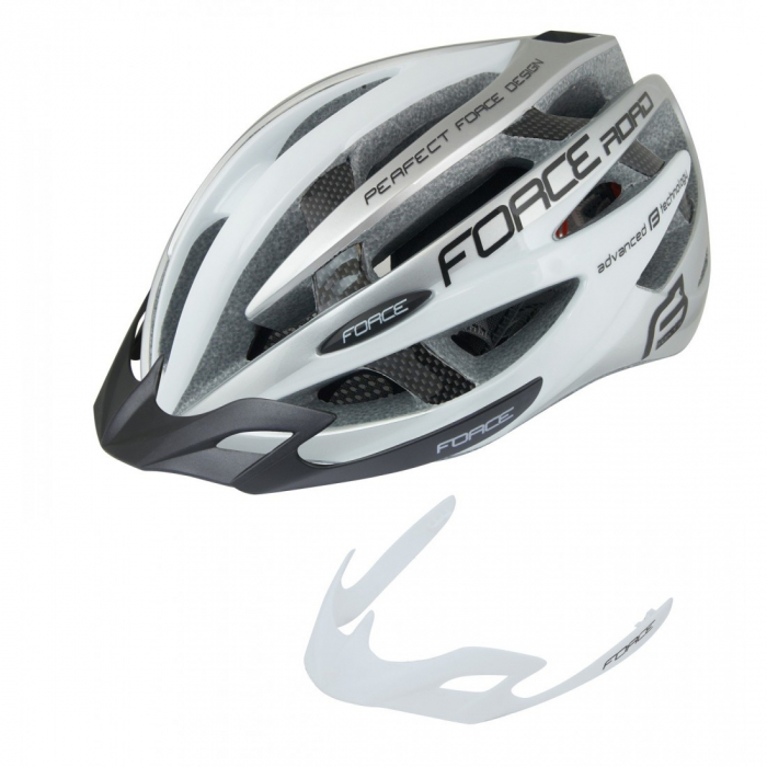 Casca FORCE ROAD Alb/gri S-M (54-58 cm) [1]