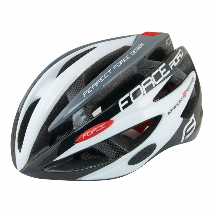 Casca FORCE ROAD junior negru/alb/gri XS -S (48-54 cm) [4]