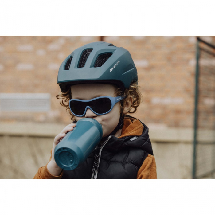 Casca Force Zebu cu lumina teal S-M (51-56 cm) [7]