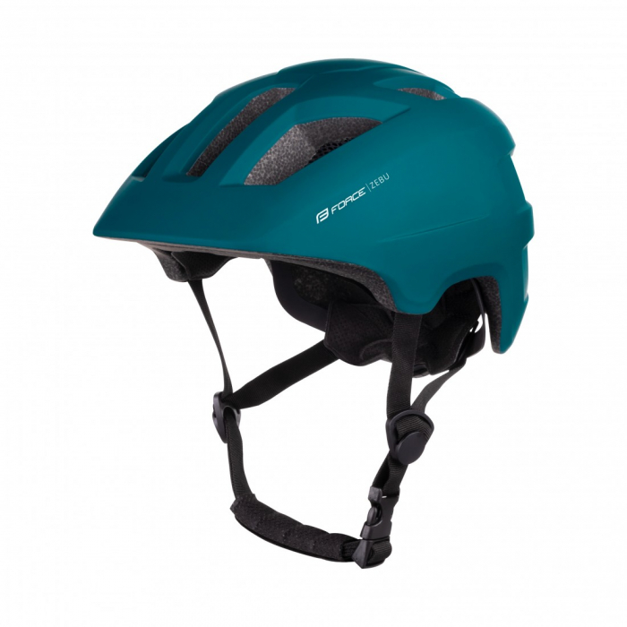 Casca Force Zebu cu lumina teal XS-S (46-52 cm) [1]