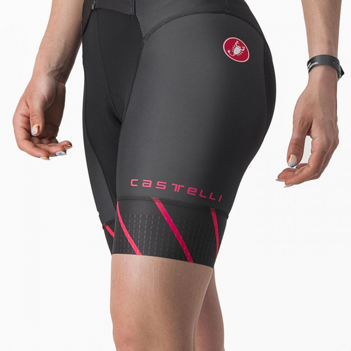 Costum de triatlon cu maneca scurta Castelli Free Sanremo W SS de dama Negru/Magenta S [5]
