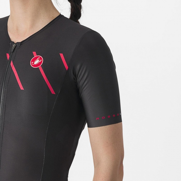 Costum de triatlon cu maneca scurta Castelli Free Sanremo W SS de dama Negru/Magenta S [6]