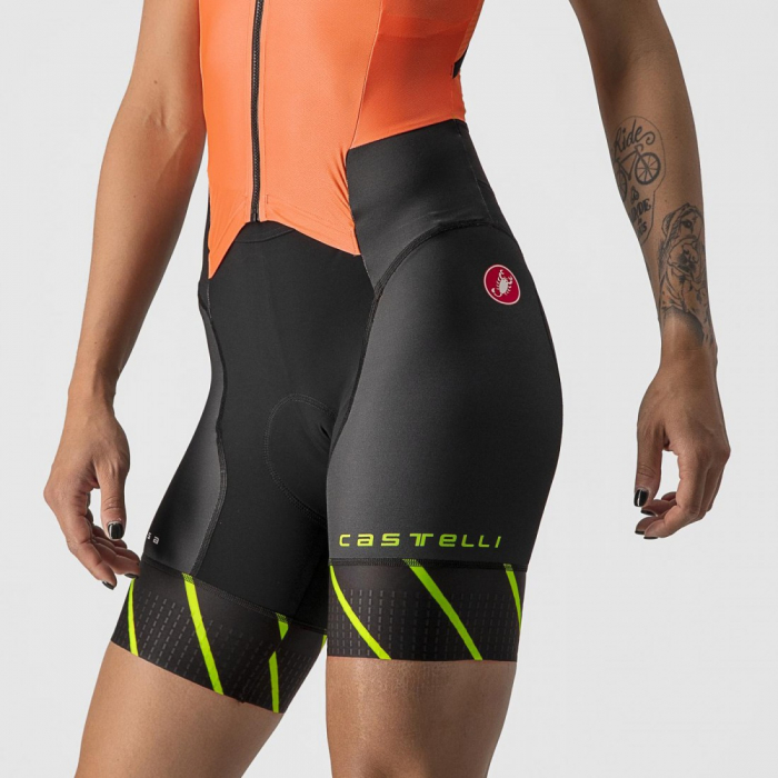 Costum de triatlon fara maneci Castelli Free W Sanremo SL de dama Portocaliu/Negru XS [6]