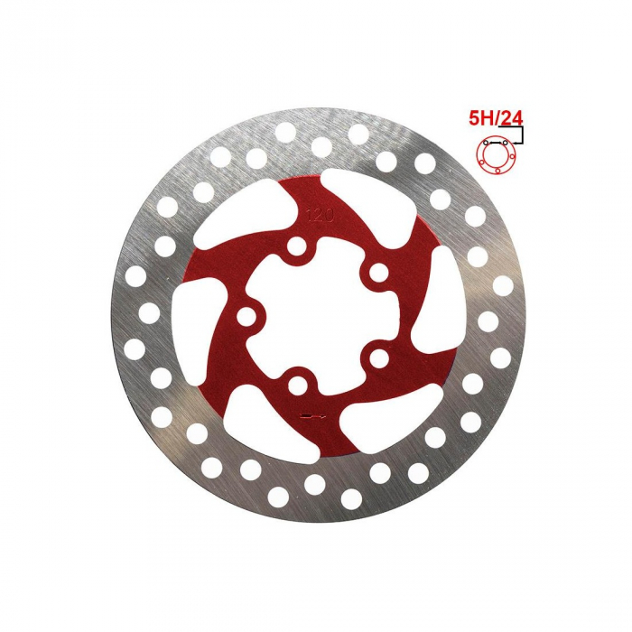 Disc frana 120mm 5 gauri Rosu [1]