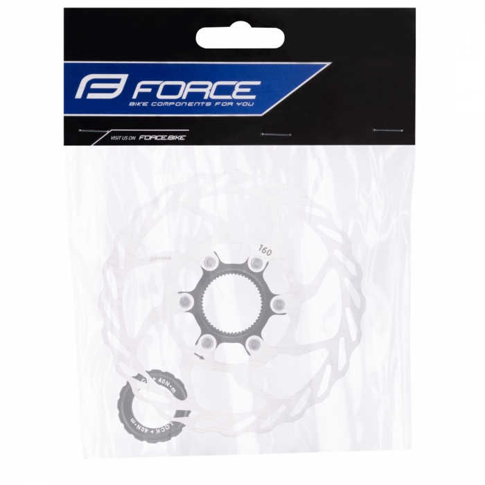 Disc frana Force 160mm Center Lock arginitu [2]