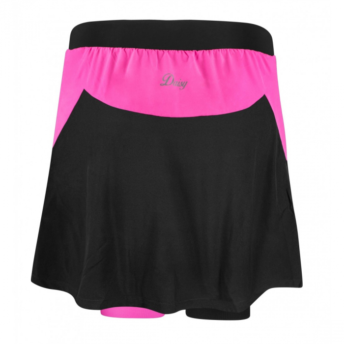 Fusta cu pantaloni scurti cu bazon Force Daisy negru/roz M [1]