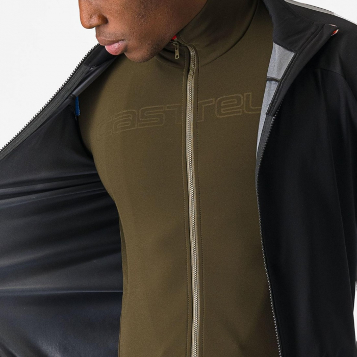 Jacheta de ploaie Castelli Ultra Rain Cape, pentru barbati, negru/argintiu reflex, XL [4]