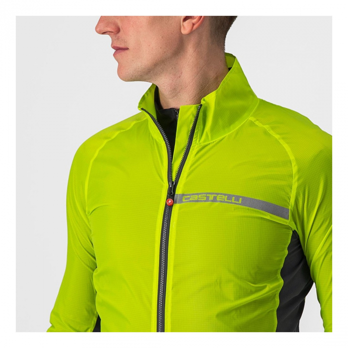 Jacheta de vant Castelli Squadra Stretch pentru barbati lime electric/gri inchis L [5]